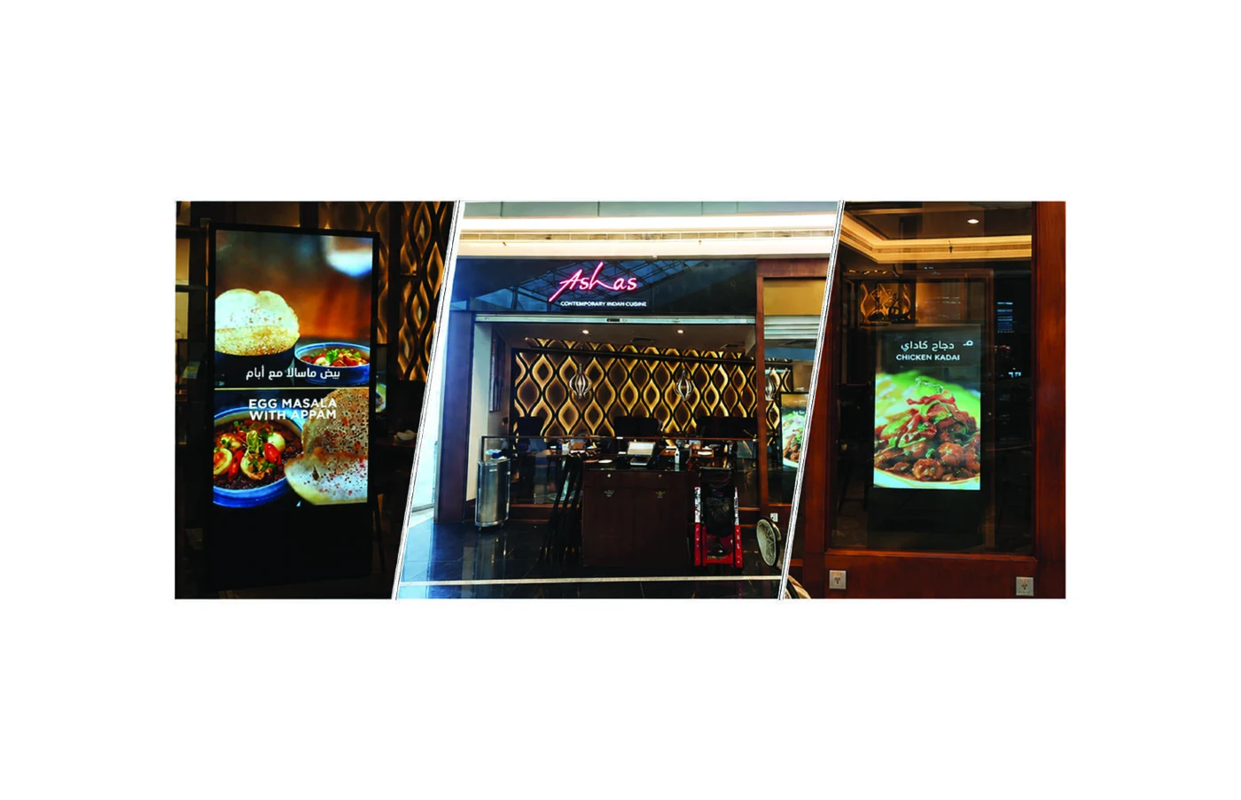 Asha’s — Digital signage