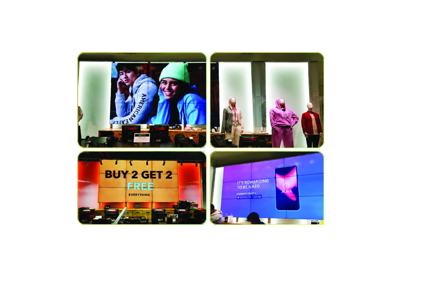 American Eagle Outfitters — LED video walls
